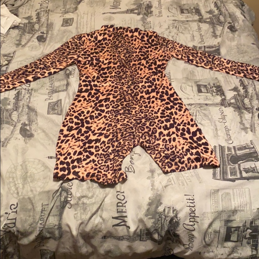 this is a cheetah print one piece